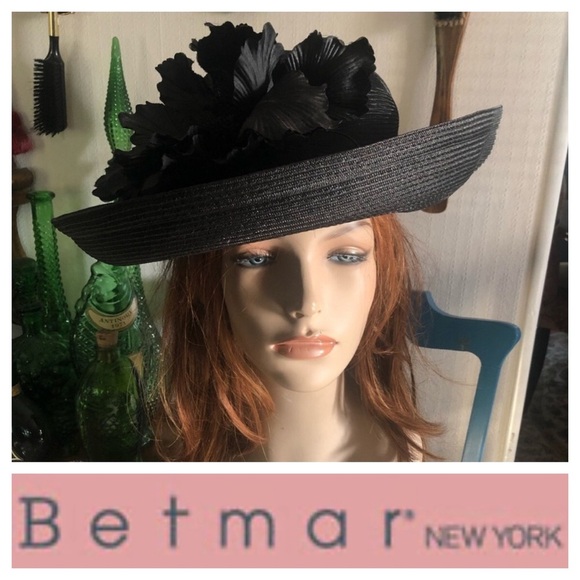 Vintage BETMAR Black Derby Hat